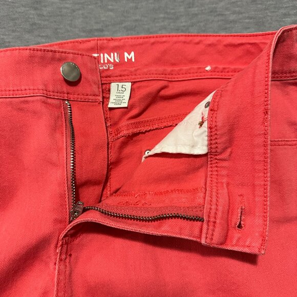 Chico's Jeans Womens Size 1.5 (32x24) Crop Platinum Coral Red Stretch pants - Picture 7 of 16